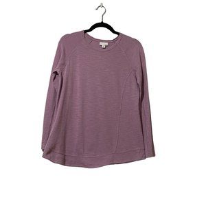 J. Jill size XS cotton blend lavender long sleeve princess seams top
